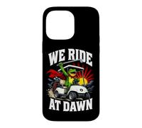 We Ride At Dawn Golf Cart Frog Golfing Dad Joke Case for iPhone 14 Pro Max