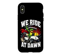 We Ride At Dawn Golf Cart Frog Golfing Dad Joke Case for iPhone X/XS