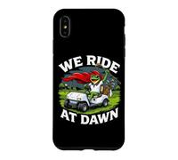 We Ride At Dawn Golf Cart Frog Golfing Dad Joke Case for iPhone XS Max