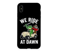 We Ride At Dawn Golf Cart Frog Golfing Dad Joke Case for iPhone XS Max