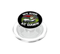 We Ride At Dawn Golf Cart Frog Golfing Dad Joke PopSockets PopGrip for MagSafe