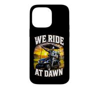 We Ride At Dawn Golf Cart Knight Fantasy Golfing Dad Joke Case for iPhone 14 Pro Max