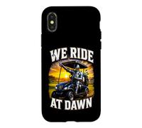 We Ride At Dawn Golf Cart Knight Fantasy Golfing Dad Joke Case for iPhone X/XS