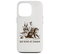 We Ride At Dawn Medieval Bunny Riding a Dragon Case for iPhone 13 Pro