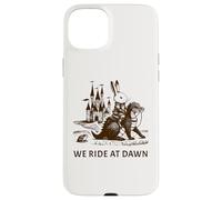 We Ride At Dawn Medieval Bunny Riding a Dragon Case for iPhone 15 Plus