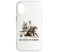 We Ride At Dawn Medieval Bunny Riding a Dragon Case for iPhone 16 Plus