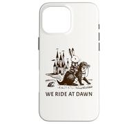 We Ride At Dawn Medieval Bunny Riding a Dragon Case for iPhone 16 Pro Max