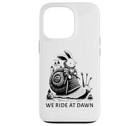 We Ride At Dawn Medieval Bunny Riding a Snail Case for iPhone 13 Pro