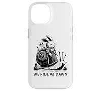 We Ride At Dawn Medieval Bunny Riding a Snail Case for iPhone 14