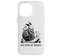 We Ride At Dawn Medieval Bunny Riding a Snail Case for iPhone 14 Pro Max
