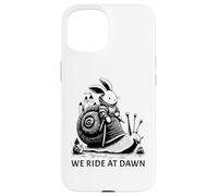 We Ride At Dawn Medieval Bunny Riding a Snail Case for iPhone 15