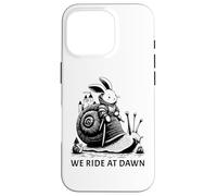 We Ride At Dawn Medieval Bunny Riding a Snail Case for iPhone 16 Pro