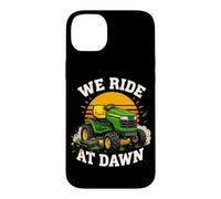 We Ride At Dawn Rideable Mower Pun Lawn Care Dad Joke Case for iPhone 14 Plus
