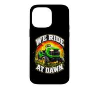 We Ride At Dawn Rideable Mower Pun Lawn Care Dad Joke Case for iPhone 14 Pro Max