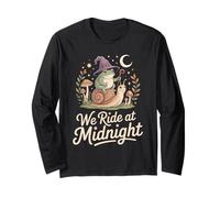We Ride at Midnight Funny Frog Witch Snail Long Sleeve T-Shirt