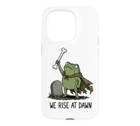 We Rise At Dawn Spooky Season Frog Meme Zombie Halloween Case for iPhone 15 Pro