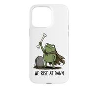We Rise At Dawn Spooky Season Frog Meme Zombie Halloween Case for iPhone 15 Pro Max