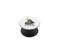 We Rise At Dawn Spooky Season Frog Meme Zombie Halloween PopSockets Adhesive PopGrip