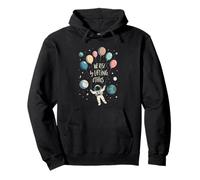 We Rise By Lifting Others Astronaut Balloon Inspirational Pullover Hoodie