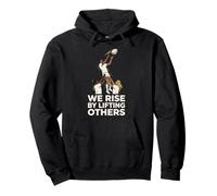 We Rise By Lifting Others Teamwork Rugby Lineout Pullover Hoodie