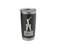 We Rise By Lifting Others Teamwork Rugby Lineout Stainless Steel Insulated Tumbler