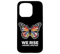 We Rise Hispanic Heritage Butterfly Flags Unity Case for iPhone 15 Pro