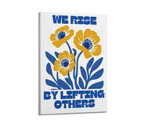 We Rise Quote Affirmation PrintClassic Aesthetic Poster Decorative Painting Canvas Wall Art Living Room Poster Bedroom PaintingFrame-style 20x30inch(50x75cm)