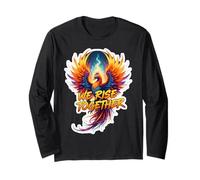 We Rise Together Phoenix Fire Bird Rising Ashes Team Group Long Sleeve T-Shirt