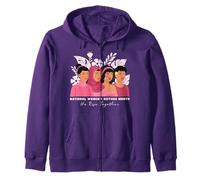 We Rises Together Feminist National Women's History Month Zip Hoodie