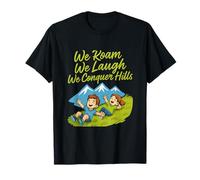 We Roam We Laugh We Conquer Hills Sibling Adventure Graphic T-Shirt