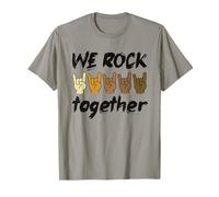We Rock Together Hands Music Lover Unity Diversity Inclusion T-Shirt
