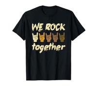 We Rock Together Hands Music Lover Unity Diversity Inclusion T-Shirt