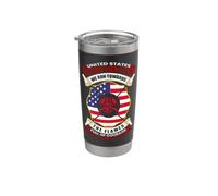 WE Run Towards THE Flames Awesome Firefighters Backside Stainless Steel Insulated Tumbler