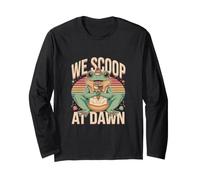 We Scoop At Dawn Frog Ice Cream Sundae Long Sleeve T-Shirt