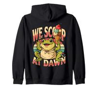 We Scoop At Dawn Frog Ice Cream Sundae Zip Hoodie