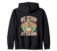 We Scoop At Dawn Frog Ice Cream Sundae Zip Hoodie