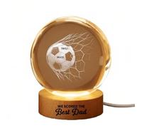 We Scored The Best Dad - Personalized LED Night Light - for Daddy, Custom Engraved Name Light, Personalised You are Our Best dad Night Light Gifts, for Daddy, Grandpa