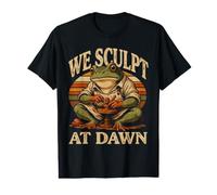 We Sculpt At Dawn Frog Sculptor Meditation Value Graphic T-Shirt