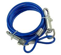 We Search You Save Dog Tie Out Cable Leash - Collar Extension Lead (Blue)