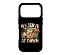 We Serve At Dawn Coffeehouse Frog Cafe Barista Case for iPhone 17 Pro