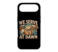 We Serve At Dawn Coffeehouse Frog Cafe Barista Case for iPhone Air