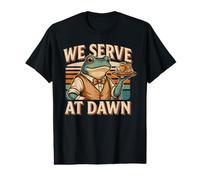 We Serve At Dawn Coffeehouse Frog Cafe Barista Value Graphic T-Shirt