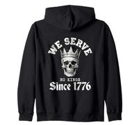 We Serve No Kings Since 1776 Skull Zip Hoodie
