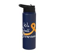 We Shall Overcome Support Squad Childhood Cancer Awareness Stainless Steel Insulated Water Bottle