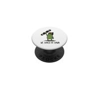 We Shred At Dawn Frog Funny Frog Meme Snowboarding Lover PopSockets Adhesive PopGrip