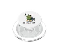 We Sing At Dawn Frog Funny Frog Meme Singing Vocalist Singer PopSockets PopGrip for MagSafe
