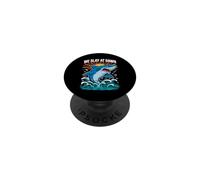 We Slay At Dawn Meme Shark Funny Back to School Boys Teens PopSockets Adhesive PopGrip