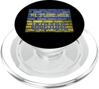 We stand with Ukraine in national colours on wall flag PopSockets PopGrip for MagSafe