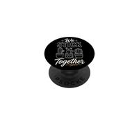 We Stick Together Cactus Line Art Plant Couple Gift PopSockets Adhesive PopGrip