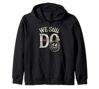 We Still Do 14 Years Funny Couple 14th Wedding Anniversary Zip Hoodie